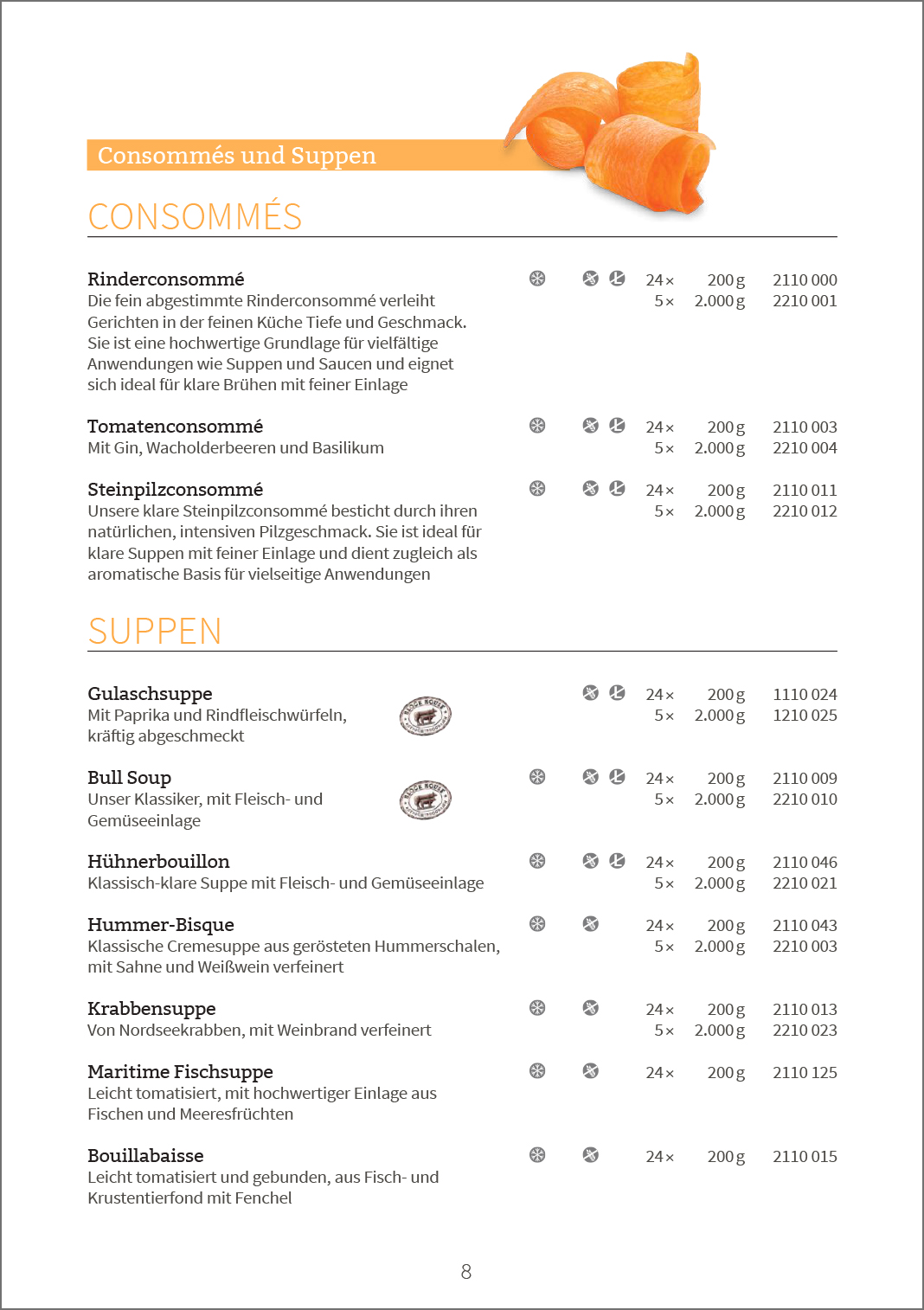 Lieferprogramm - Suppen